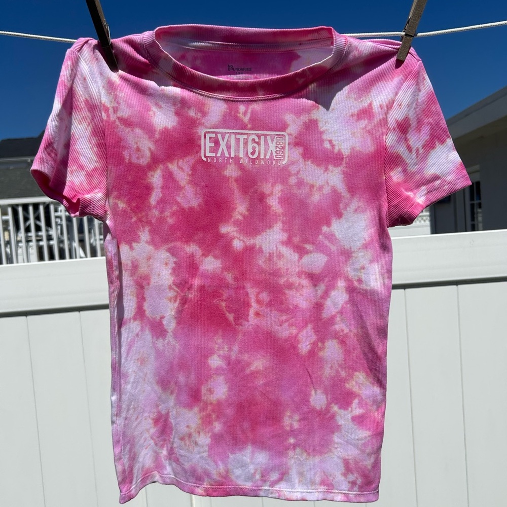Pink Tie-Dye Crop Top